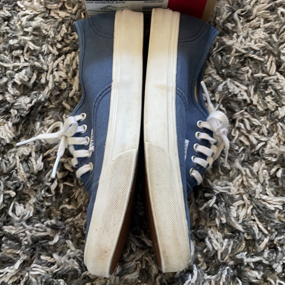 Authentic dark denim vans